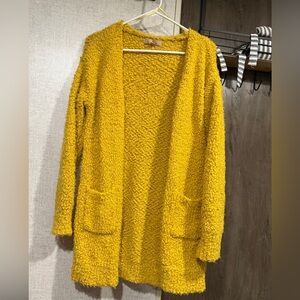 Yellow cardigan